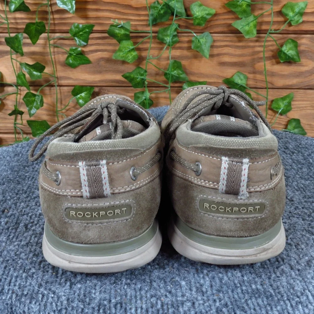Rockport Langdon 3 Eye Ox Mens Boat Shoe Size 9 Wide Casual Walking Tan Leather